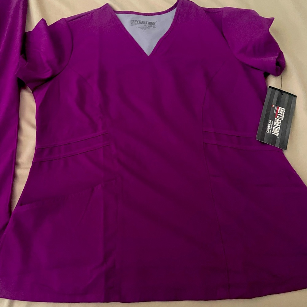 Greys Anatomy dark purple scrubs